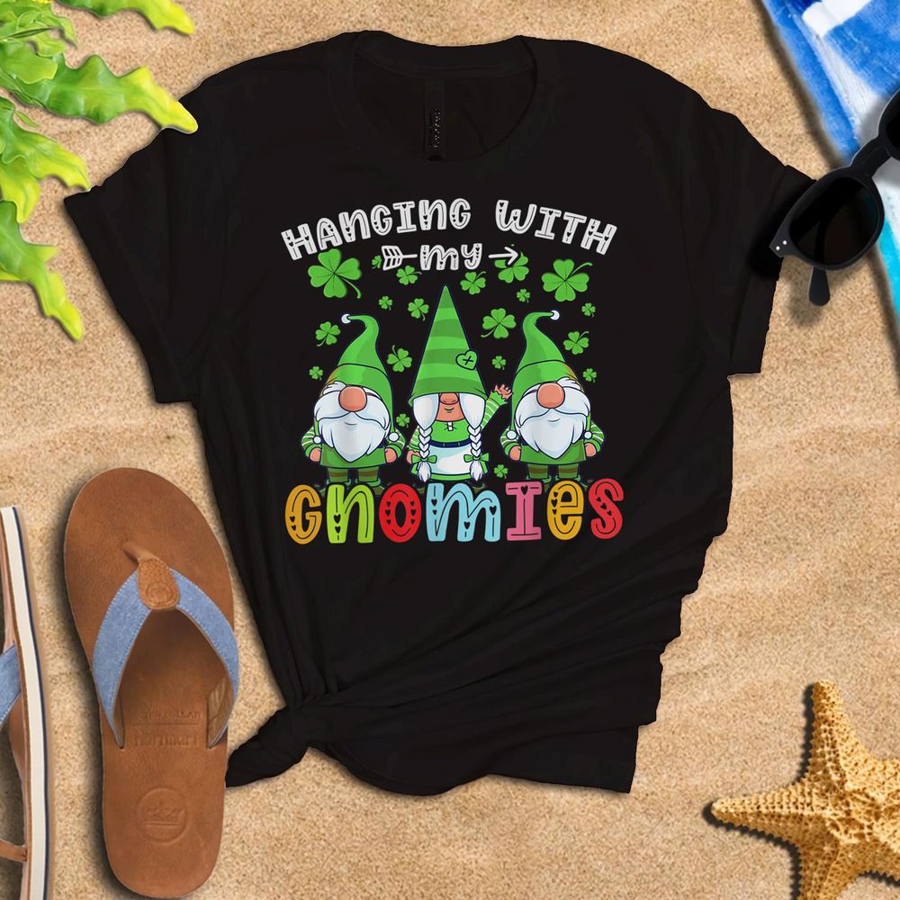 Hanging With My Gnomies, Christmas Gnomes St Unisex Standard T-Shirt black s